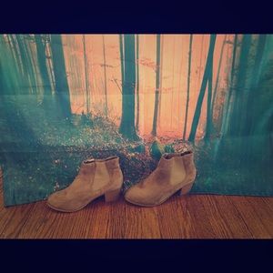 Tan booties size 9